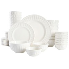 Gibson Home Gracious Dining 40-Piece Embossed Porcelain Dinnerware Set picture