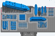 3d Printed 1/700 WW2 US Navy Port Scene Barge Set B Unpainted Model picture