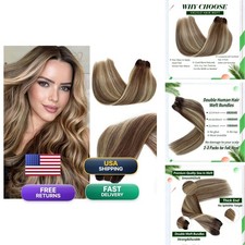 Valiilo 14 Inch Human Hair Extensions Sew In Hair Extensions Real Human Hair picture