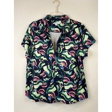 Chico's Zenergy UPF Blooms Half Zip Polo Shirt Size 3 US XL picture