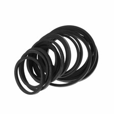 30pcs Cassette Tape Drive Belts 25-135mm 1.2mm Rubber Square Assorted Black picture