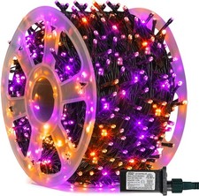 500 LED Halloween String Lights 164FT 8 Modes Waterproof Purple Orange Decor,NEW picture
