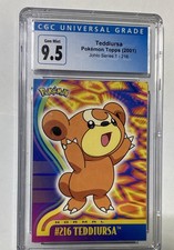 2001 Topps Pokemon Johto Series 1 Teddiursa #216 CGC 9.5 Gem Mint picture