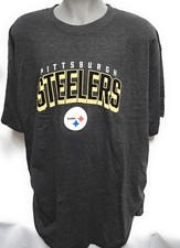 Mens Fanatics Pittsburgh Steelers NFL Big & Tall Black Football Tee T-Shirt picture