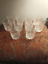 Set Of 10 Waterford Powerscourt Cut Glass Double Old Fashioned Rocks Glasses picture