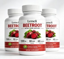 Lemeli Beetroot Capsules 1300mg, Lemeli Beet Root Extract Supplement 60Ct 1-3x picture