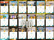 Pokémon x18 Pikachu BG Stamp Rally Center Japan | mini PTC | Go picture