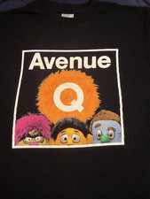 Vintage Avenue Q Broadway Musical Black Unisex T-Shirt Gift Full Size picture