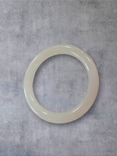 359:Authentic Natural Qinghai Nephrite White Jade Bangle For Ladies picture