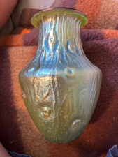 Loetz Art Glass Vase Ex Color and Iridescence Clean picture
