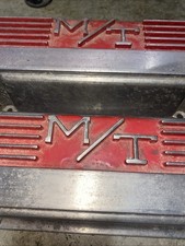 M/T SBC CHEVROLET CHEVY FINNED VALVE COVERS 140R-50B MICKEY THOMPSON ALUMINUM picture