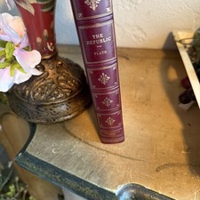 The Republic by Plato, Fine Editions Press, 1946 gold gild 1/4 leather mint cond picture