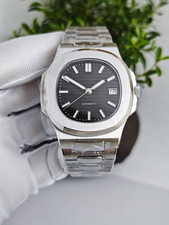 Custom Built - Black Dial Automatic Watch Authentic NH35 Integrated Steel picture