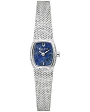Bulova Women's Goddess Of Time Silver Quartz Stainless Steel Watch 17MM 96L343 picture