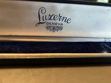 vintage luzerne watch presentation case blue velvet  picture