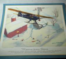 Vintage 1949 Charles H. Hubbell Print Monna from Above. SH1 picture