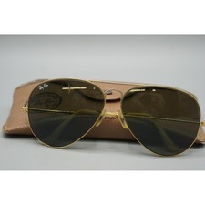 Vintage Ray Ban Bausch & Lomb Aviator Sunglasses Gold G-15 Lens USA Made Men picture