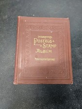 RARE Scott International Postage Stamp Album Nineteeneth Century Has Some Stamp picture