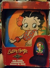 Vintage Betty Boop Aloha Hawaiian Car Seat Cover 2007 Black w Graphics NOS picture