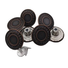 20 Pcs Black Metal Jean Buttons for Loose Jeans, Durable Jean Button Replacem... picture