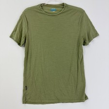 Icebreaker T-Shirt Mens Small Olive Green 125 Cool-Lite Merino Wool Blend Active picture