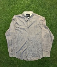 Y2K 2000s Cultura Embroidered Pinstripe Button Down Shirt. picture