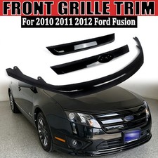 1 Set For 2010-2012 Ford Fusion SE Gloss Black Front Grille Grill Molding Trims picture