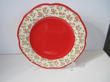 Pioneer Woman Timeless Floral Red Dinner Plate White,Green, Red 10 1/2