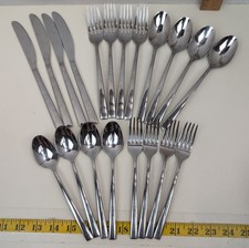 Fiesta 20 Piece Stainless Steel Flatware Set Silverware Forks Spoons Knives picture