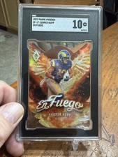 2022 Panini Phoenix Cooper Kupp LA Rams EN FUEGO EF-17 Die Cut SGC 10 POP 1 picture