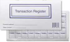 Checkbook Registers for Personal Checkbook, Transactions Ledgers, Pack of 10, 20 picture