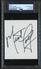 Meat Loaf d2022 signed autograph 3.5x4 Cut Singer and Actor RC PSA Slabbed picture