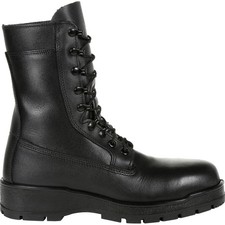 **U.S. Navy Style Steel Toe Military Boots Leather & Fabric Vibram Sole Berry US picture