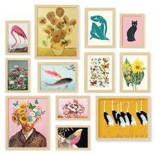 97 Decor Eclectic Wall Art Set, 12 Pcs Maximalist Posters, Unframed picture