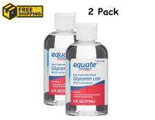 EQUATE PURE VEGETABLE BASED GLYCERIN USP 99.5% ANHYDROUS 6.oz , 2 Pack picture