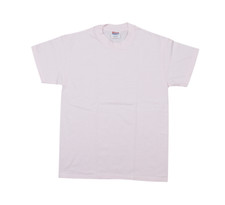 Deadstock Vtg 90s Hanes Heavyweight Mens L Blank Short Sleeve T-Shirt Pink USA picture