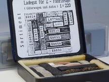 RAILEX Z-scale  15 Freight car and Truck loads in metal box, for MTL Marklin etc picture