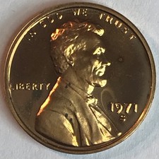 1971-S PROOF LINCOLN MEMORIAL CENT (IMPAIRED). picture