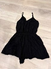 H&M Divided Black Low Back Sleeveless Shorts Romper Womens Size M picture