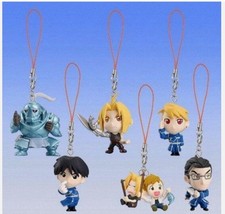 BANDAI Fullmetal Alchemist Mobile phone Strap Set of 6 Gashapon Figure picture