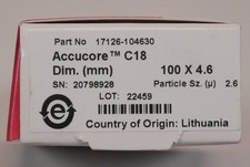 Thermo Scientific Accucore C18 100x4.6mm 2.6um HPLC Col. P/N 17126-104630-New picture