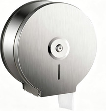 Commercial Jumbo Toilet Paper Dispenser, Brushed Stainless Steel Large Roll picture