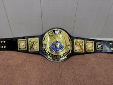 wwf big eagle Championship Belt 4mm In Zinc Metal Cowhide Leather Strap picture