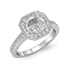 Round 10mm Ring Setting 925 Sterling Silver Semi Mount Women Engagement Ring picture