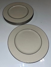 Vintage Lenox Colonnade Platinum W306P Dinner Plates 10 7/8” Set of 5 picture