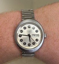 Vulcain Vintage Rotary Dial Oval Case Mens Watch Rare Runs Excellent picture