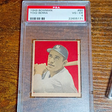 Bowman 1949 Yogi Berra #60 White Back PSA 4 New York Yankees Baseball Card picture