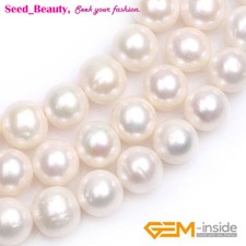Natural White Round Freshwater Pearls Gemstone Beads for Jewelry Making 15