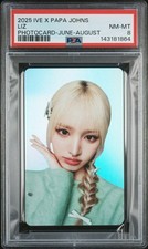 2025 IVE LIZ • PAPA JOHNS June–August Photocard • PSA 8 picture