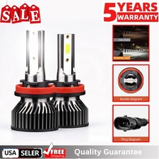 2x 6000k LED Headlight Bulbs H8/H9/H11 Low Beam For Toyota Prius C 2012-2014 picture
